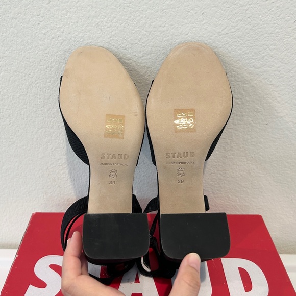 Staud Solange 100MM Block-Heel Sandals in Black, Size 39, New in Box - Picture 4 of 7
